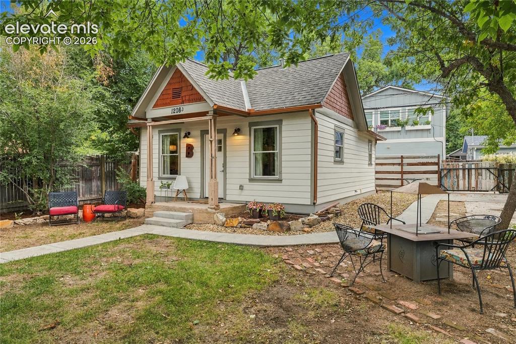 Image 30 of 50: Front of the super cute second home on the property (ADU)