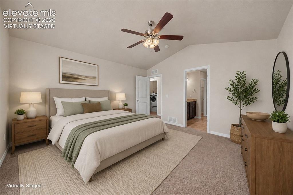 Image 15 of 48: Primary Bedroom Suite. Virtually Staged