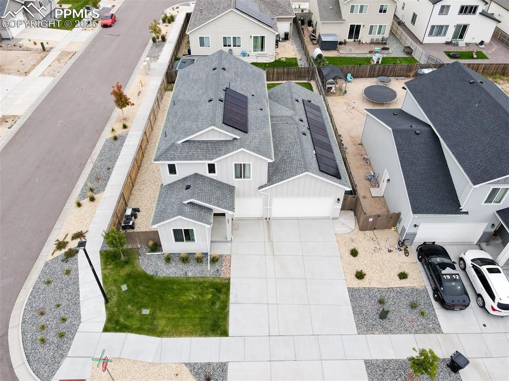 Image 6 of 50: Aerial perspective of suburban area