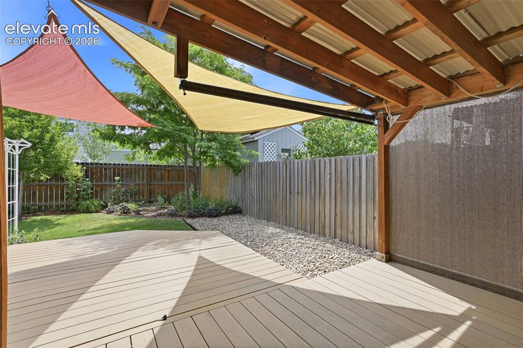 Image 21 of 49: Tasteful awnings provide additional shade