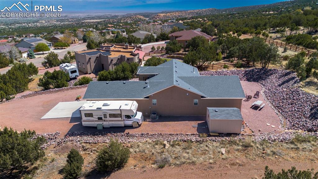Image 41 of 50: Aerial view of property and surrounding area