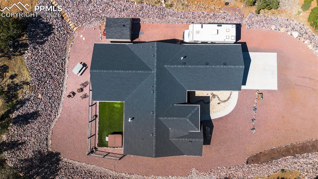 Image 42 of 50: Aerial view of property and surrounding area