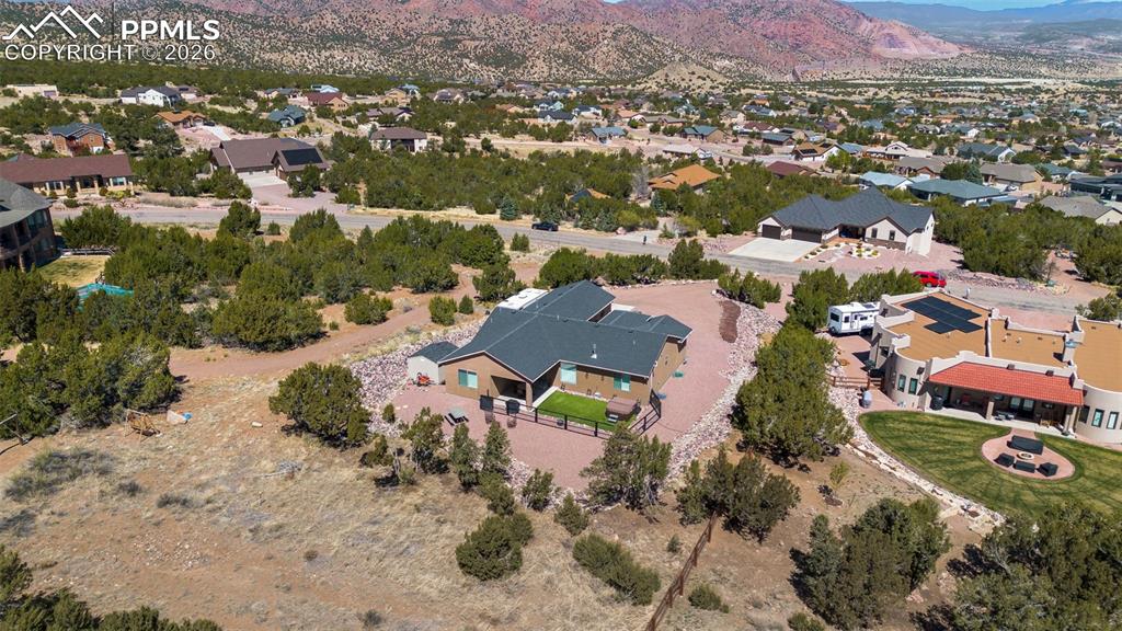 Image 43 of 50: Aerial overview of property