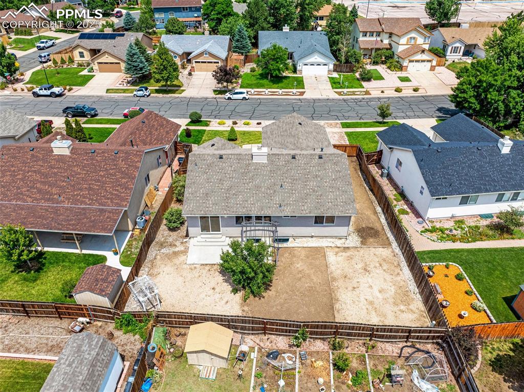 Image 33 of 38: Aerial perspective of suburban area