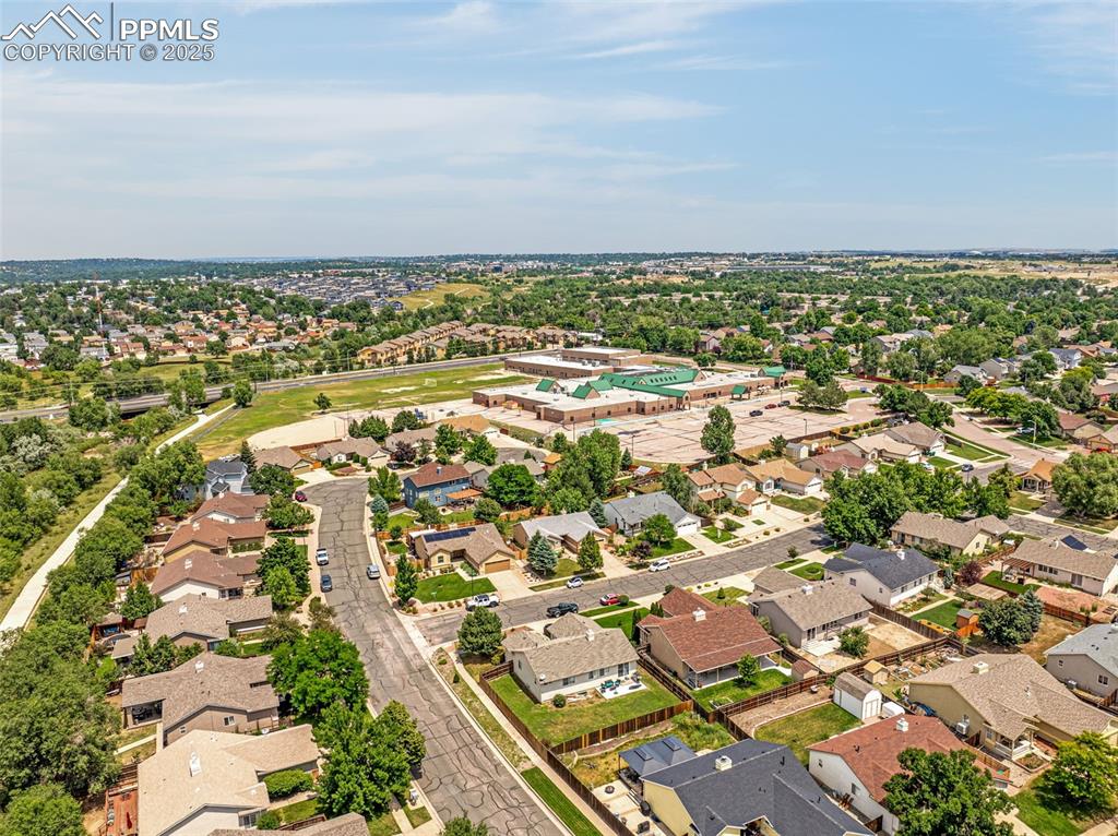 Image 38 of 38: Aerial perspective of suburban area