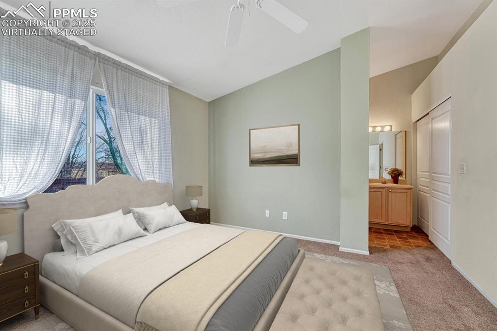 Image 16 of 50: Primary bedroom virtually staged