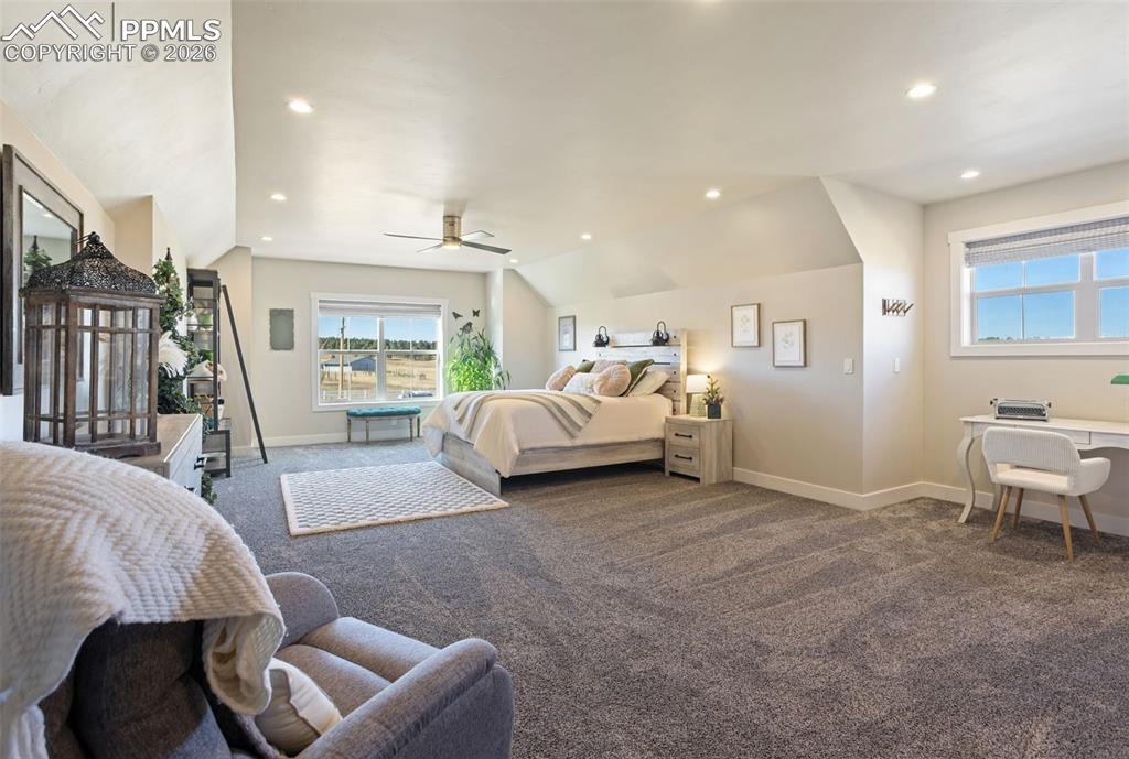 Image 28 of 50: with fireplace and walk in closet. Pre-plumbed for kitchenette