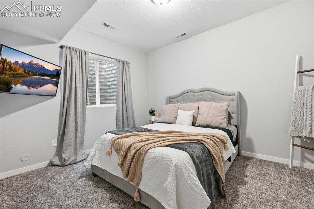 Image 34 of 41: Basement bedroom with walk-in closet