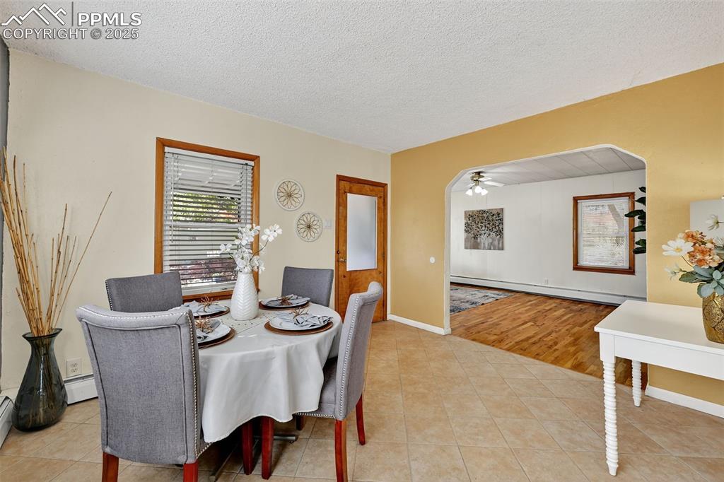 Image 7 of 46: Dining area view towards living room