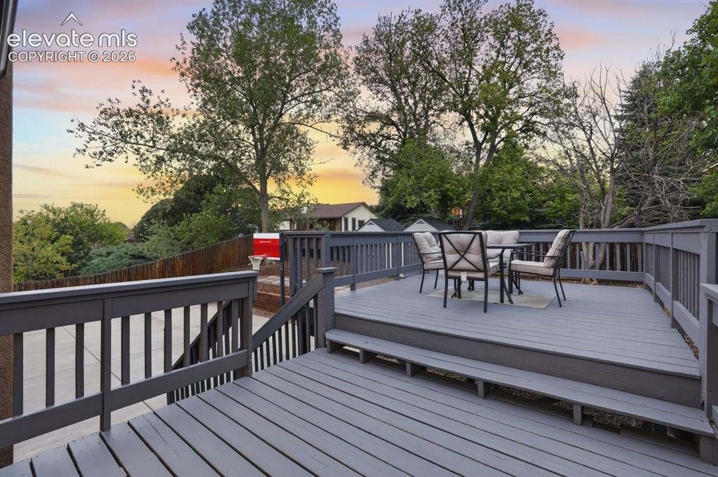Image 37 of 45: large rear deck perfect for catching CO sunsets