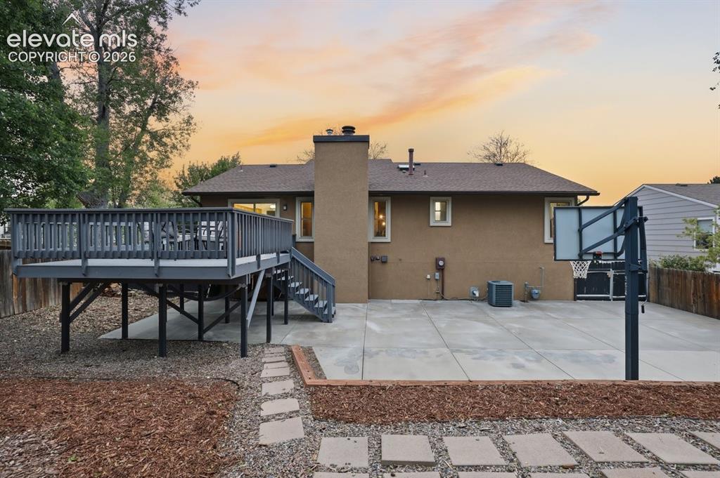 Image 44 of 45: large backyard space with your own basketball court