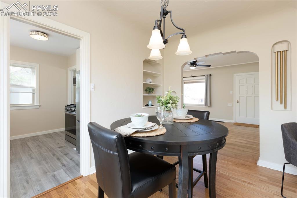 Image 7 of 29: Dining room passes through to backyard