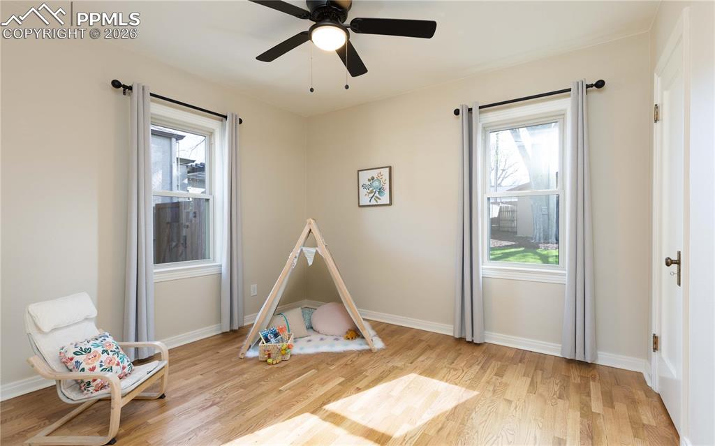 Image 9 of 29: Two bedrooms upstairs off the living room