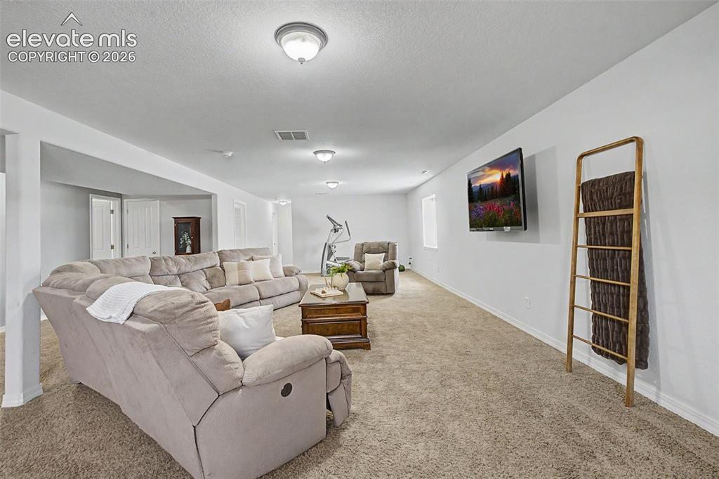 Image 25 of 43: Large Family/Rec Room in Basement