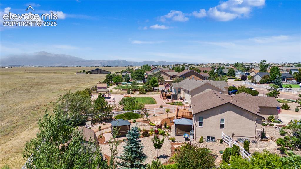 Image 40 of 43: Aerial View of Home and the awesome Mountain Views