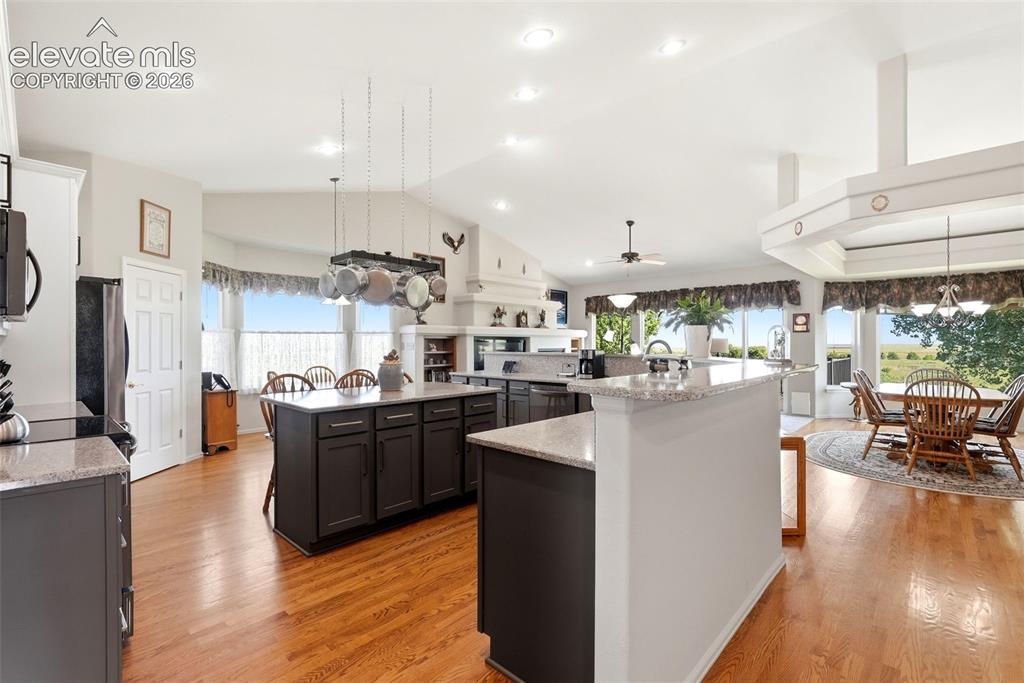 Image 5 of 48: Gourmet, open concept kitchen