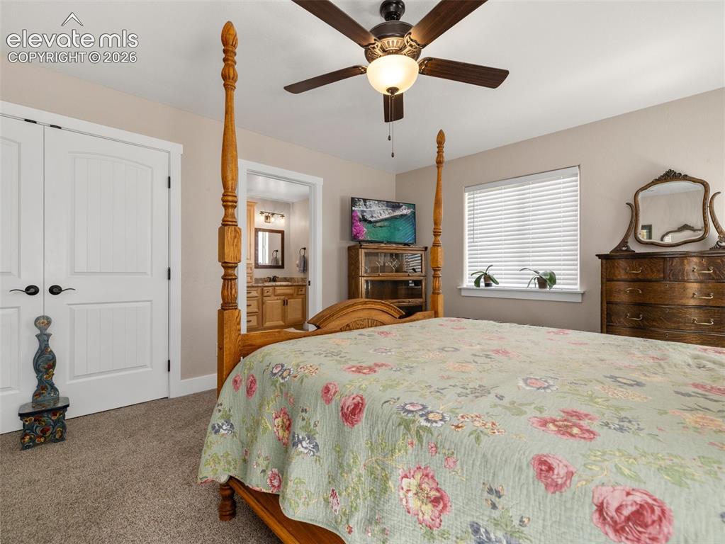 Image 17 of 21: Neutral-toned walls complement plush carpeting
