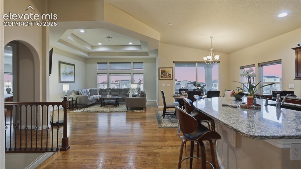 Image 25 of 50: View into the elegant Living Room from the front Entry.