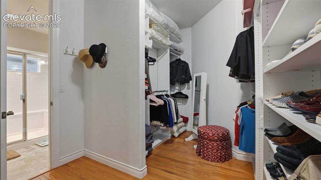 Image 32 of 50: Primary Walk-In Closet with organizer.