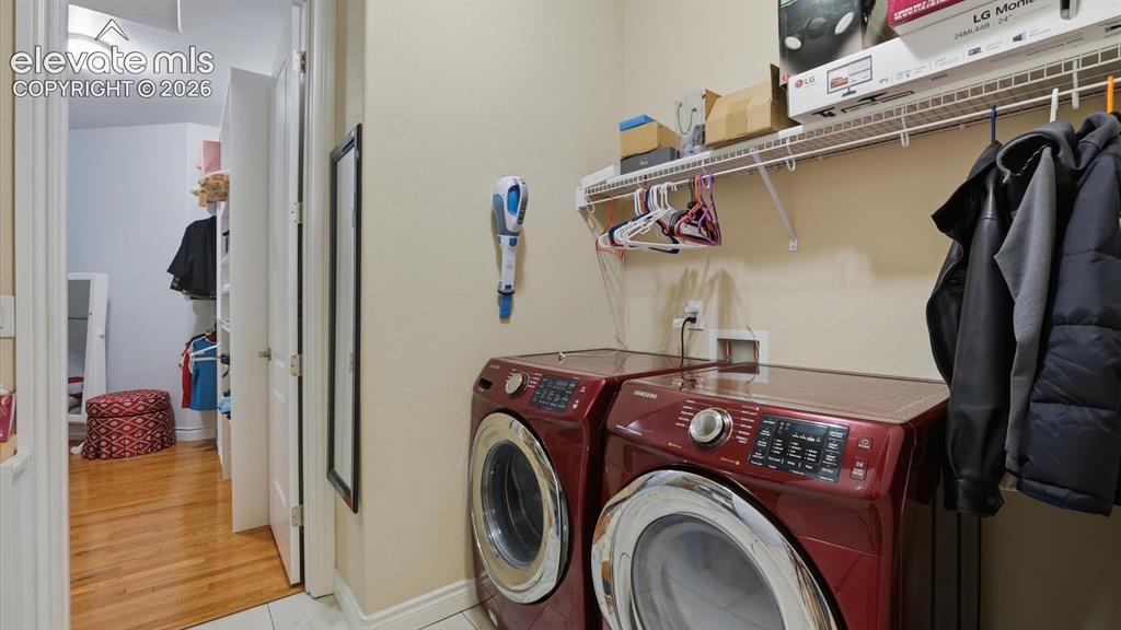 Image 35 of 50: Laundry Room with washer and dryer included.