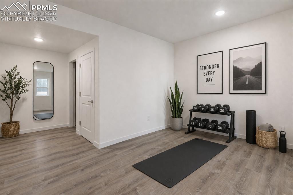 Image 32 of 46: Bonus room that allows your imagination to soar (virtually staged)