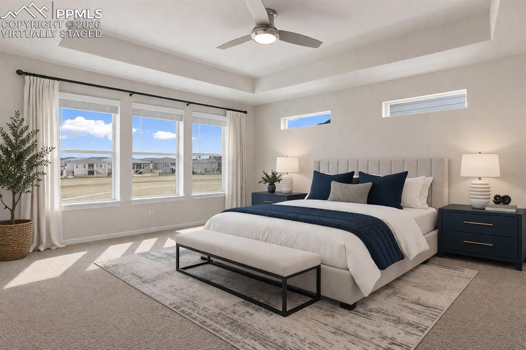 Image 4 of 46: Private primary retreat with clean modern feel (virtually staged)