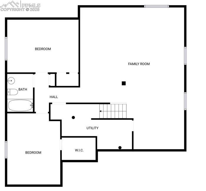 Image 37 of 38: Basement Rec Room & Bedrooms