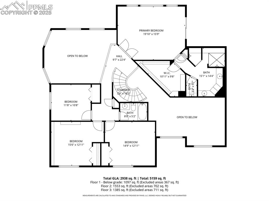 Image 49 of 50: Upper Level Floor Plan!
