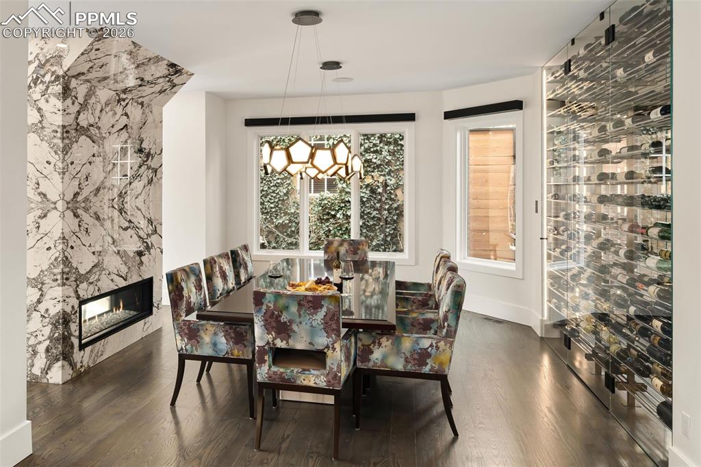 Image 13 of 50: Fireplace In The Dining Room