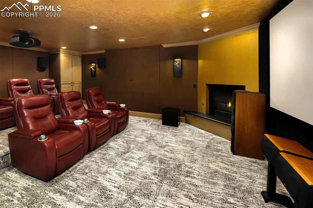 Image 31 of 50: Theater Room With Egress Window