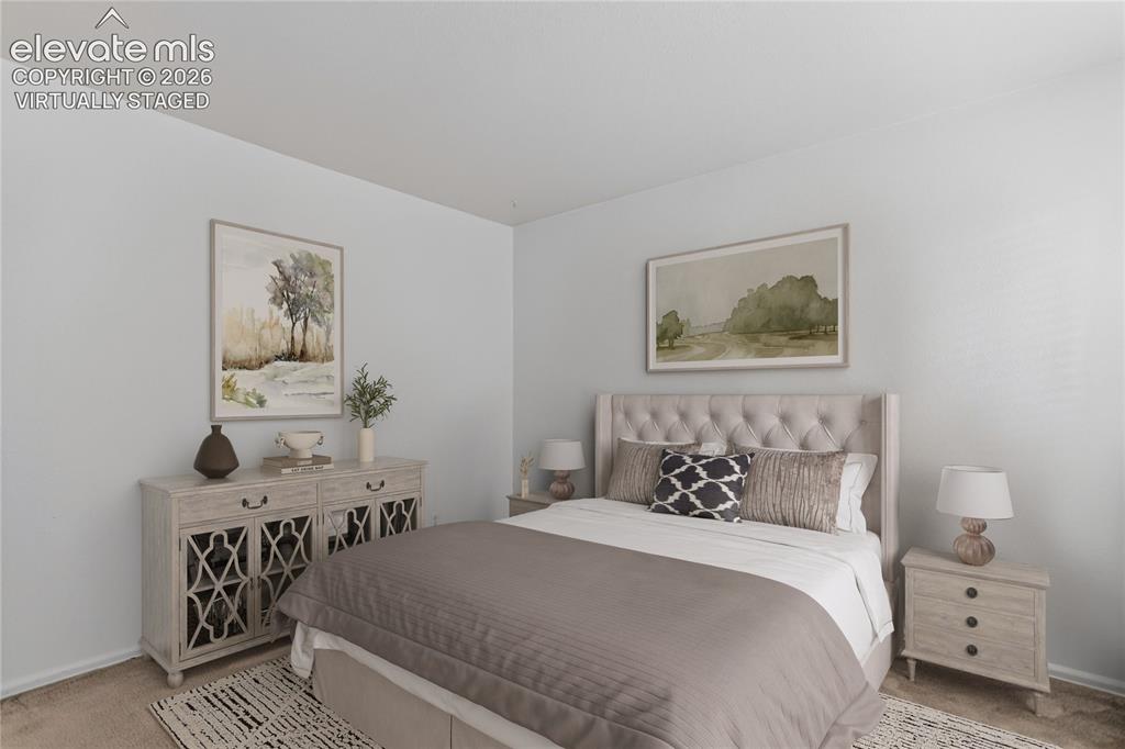 Image 19 of 34: Virtually staged - Primary bedroom