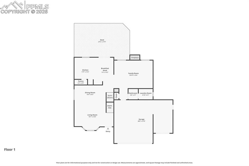 Image 48 of 50: Main level Floor Plan
