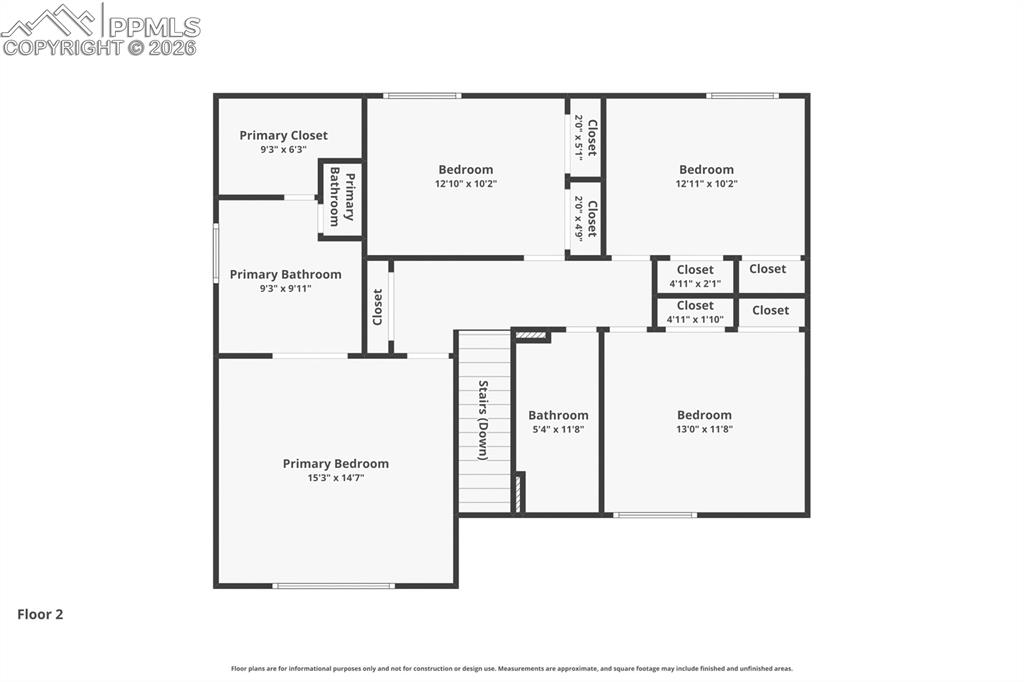 Image 49 of 50: Upstairs Floor Plan