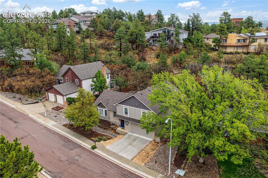 Image 2 of 50: Front aerial view of home