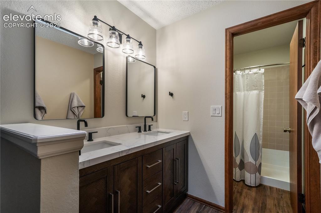 Image 31 of 50: Upper level Primary bedroom with ensuite and multiple closets