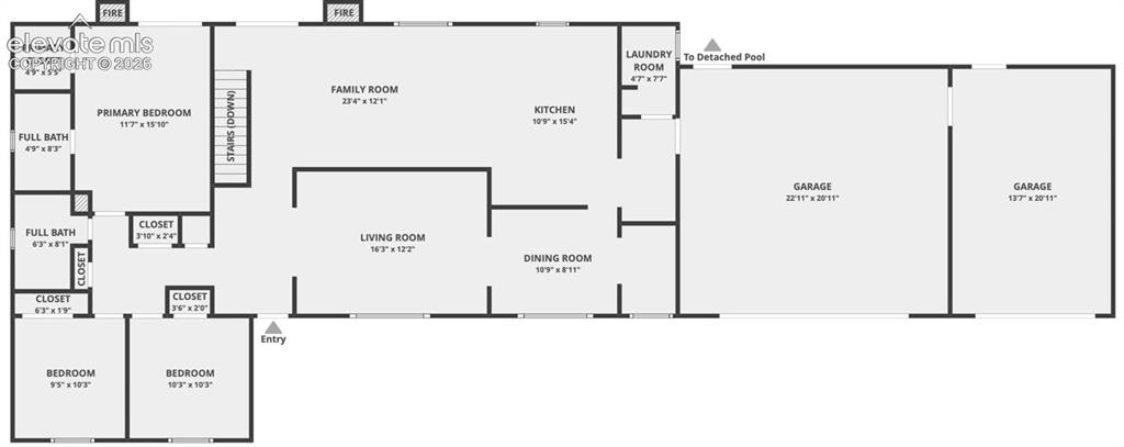 Image 28 of 30: Main Level layout. Measurements are an estimate.