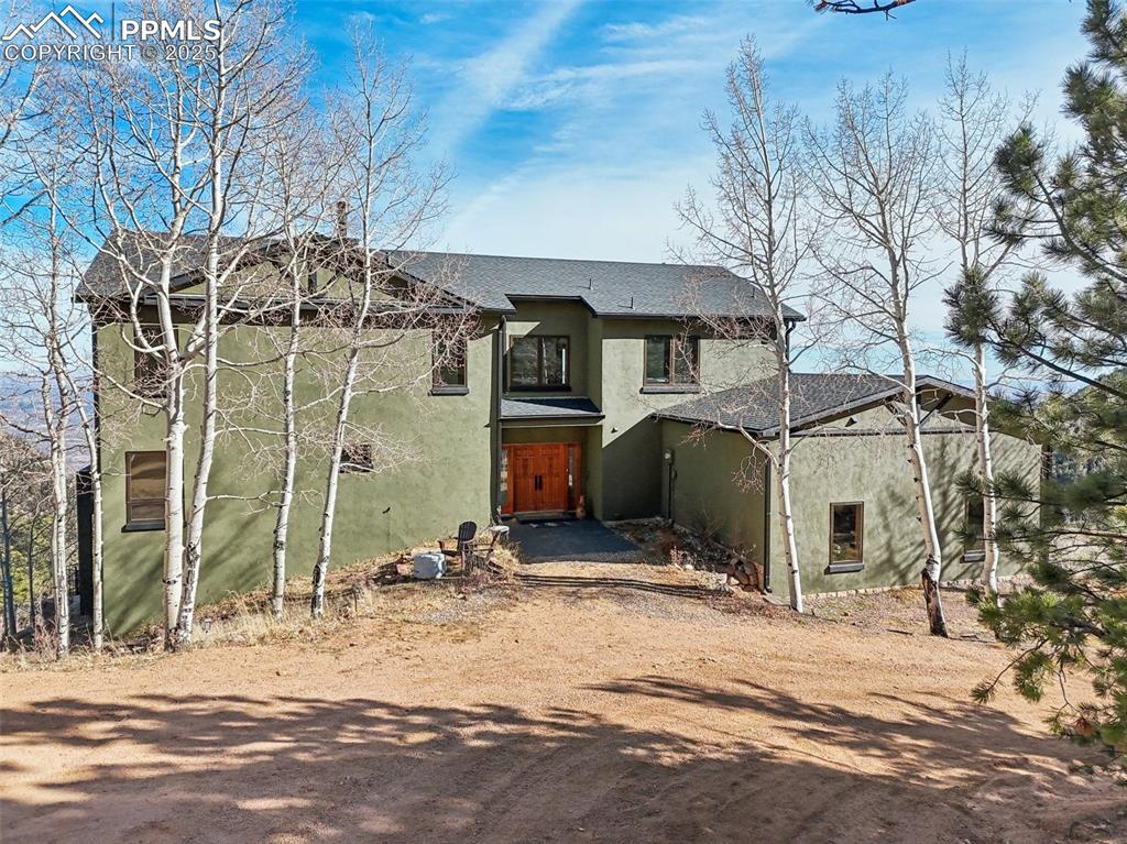 Image 1 of 50: Front of this spectacular mountain retreat