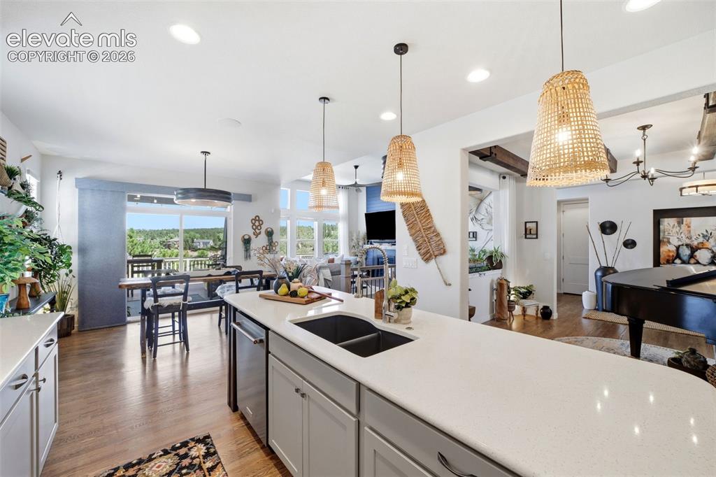 Image 9 of 50: Quartz countertops with plenty of room for the Chef or Baker
