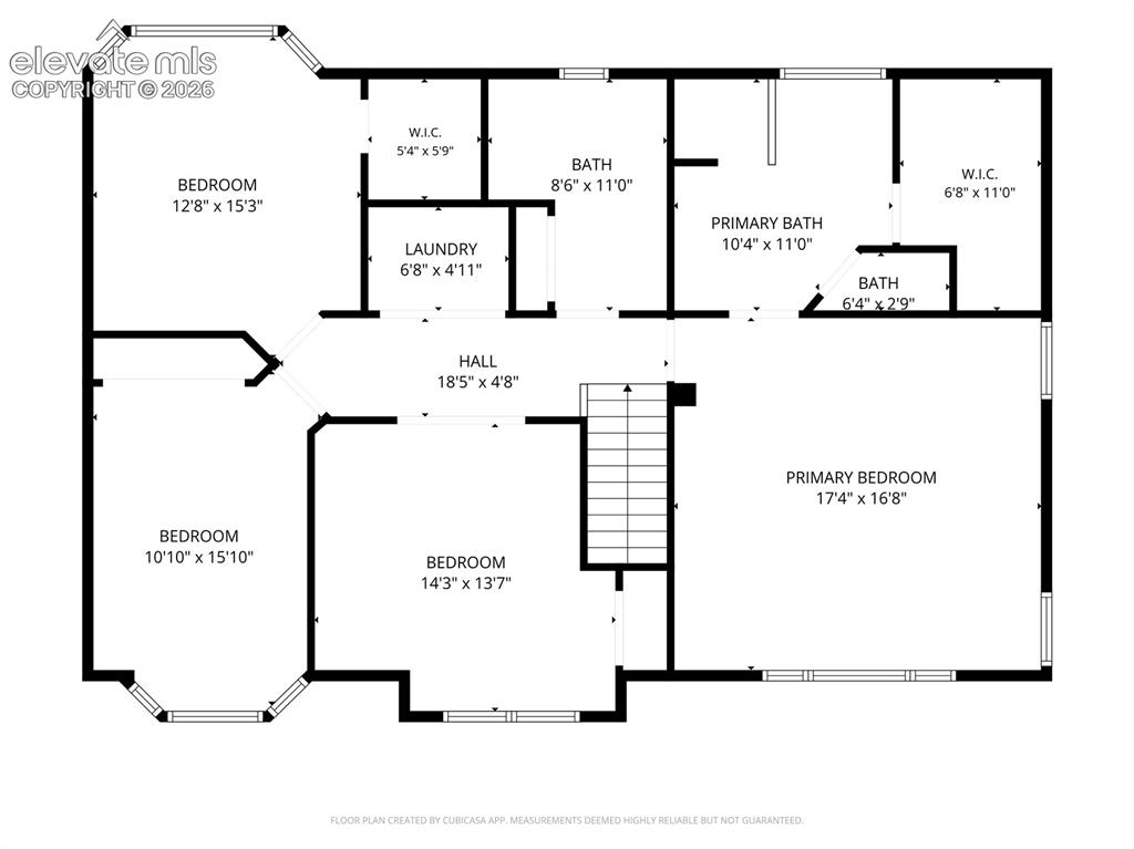 Image 23 of 35: Upstairs Floor Plan