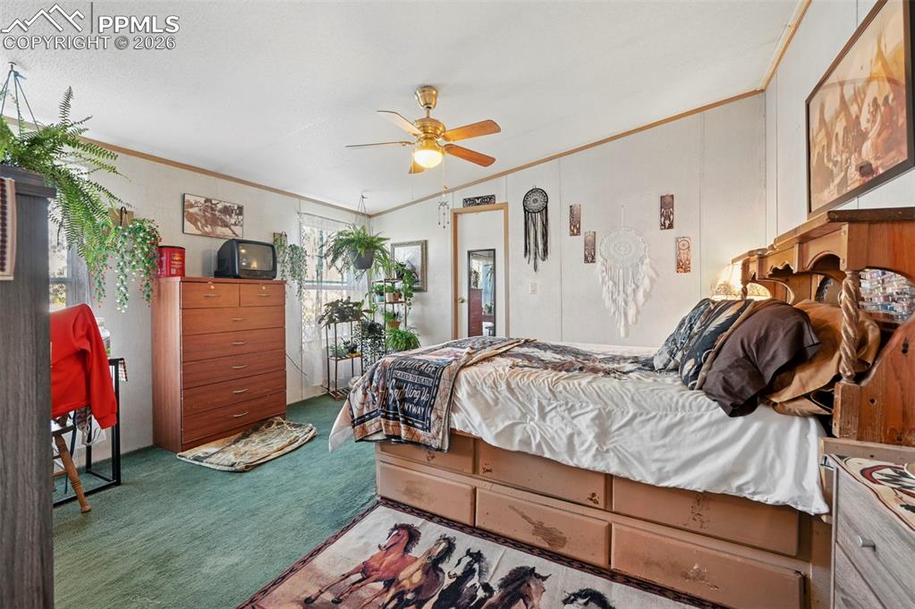 Image 22 of 45: Comfortable primary bedroom with peaceful rural views 