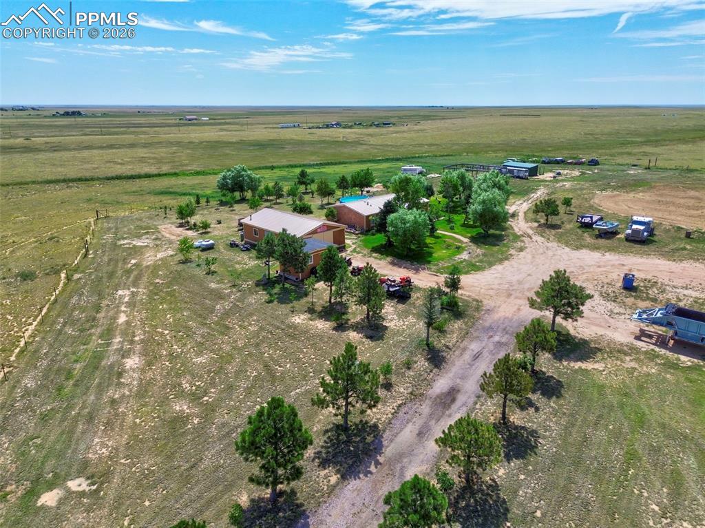 Image 7 of 45: Overhead view illustrating overall property footprint and layout 