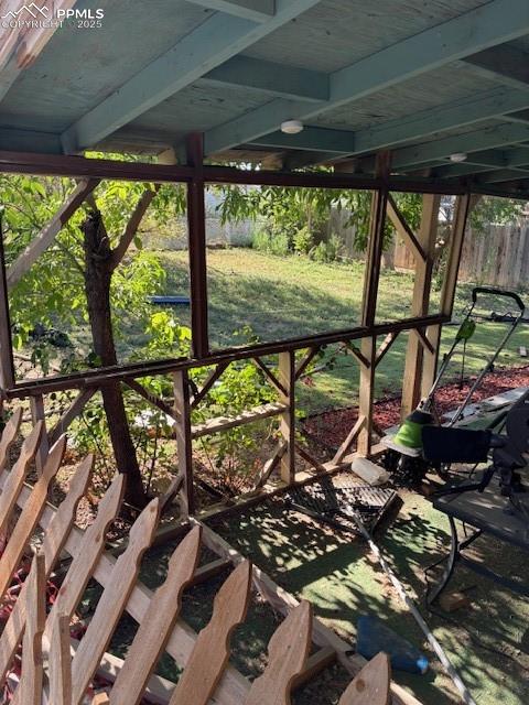 Image 15 of 18: View of wooden deck