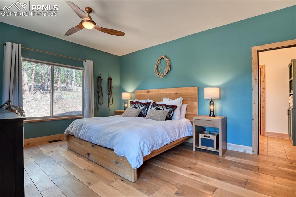 Image 17 of 50: Primary bedroom has wonderful windows, a spa like bathroom complete with wa