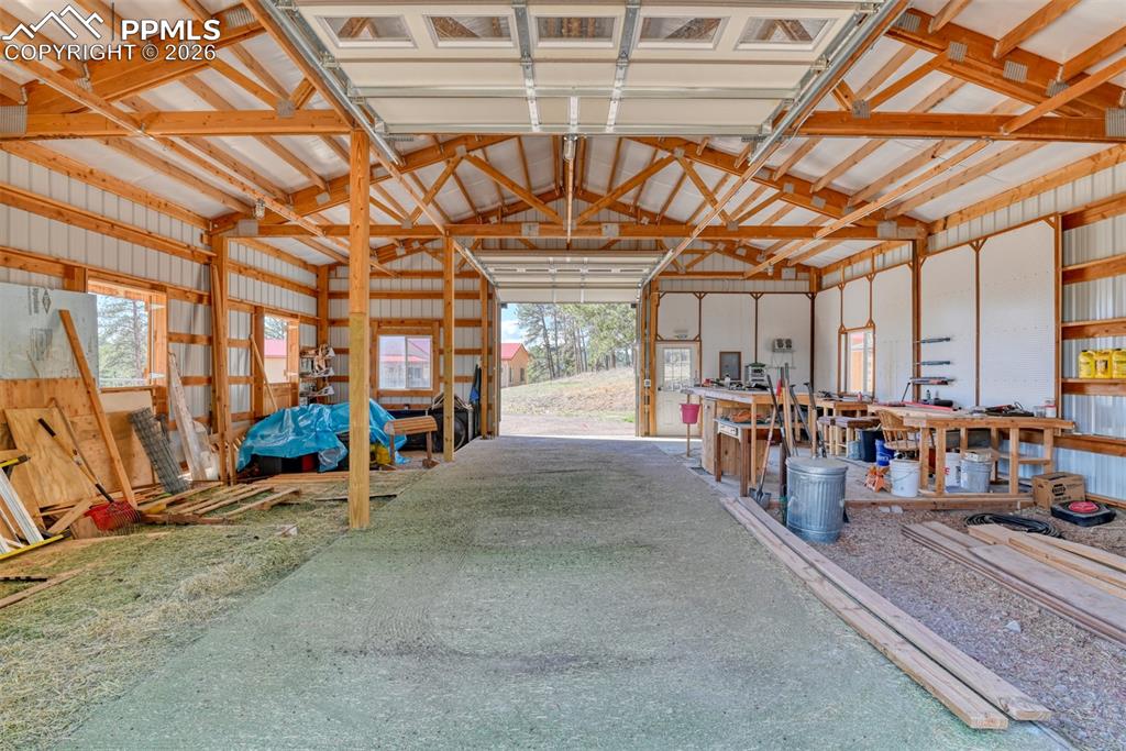 Image 41 of 50: Drive thru pole barn is open to many future possibilities.