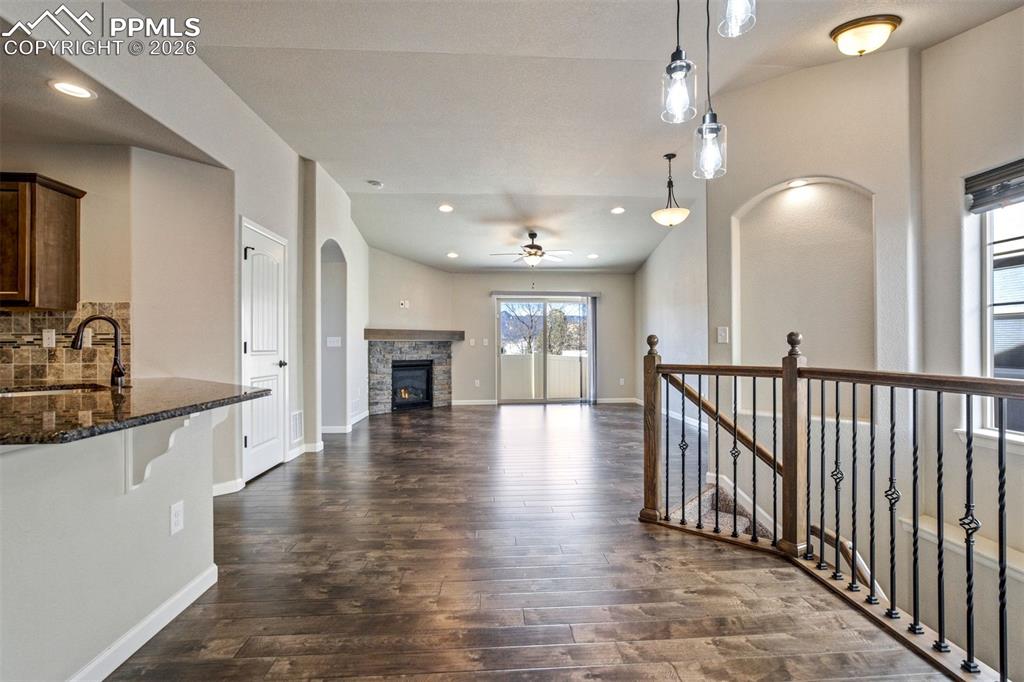 Image 10 of 50: Dining Room Area off Living Room & Kitchen area.
