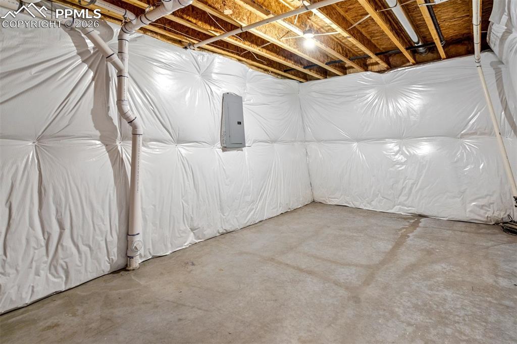 Image 46 of 50: 16 X 10 Unfinished Room in Basement. Could be built out into a Theater room