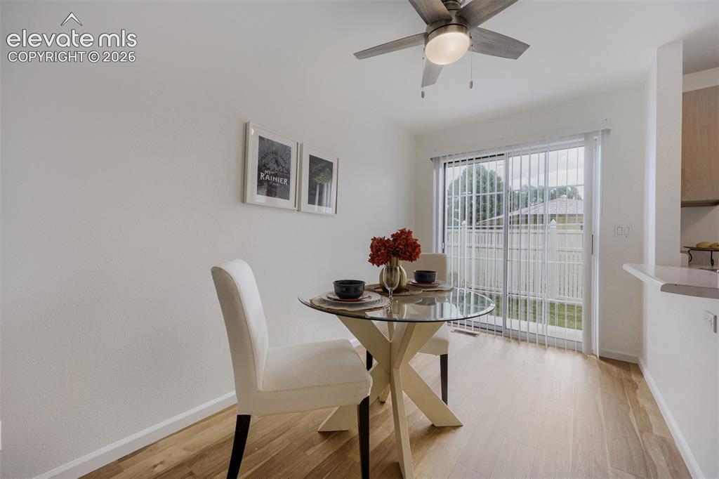 Image 3 of 16: Dining space right off the kitchen