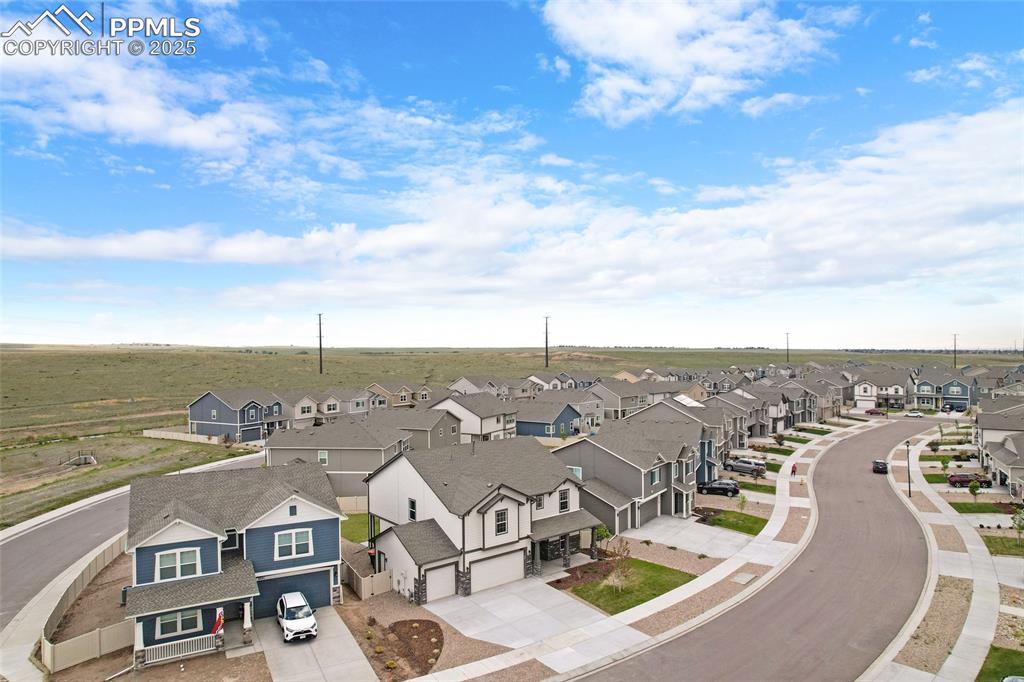 Image 44 of 50: Aerial perspective of suburban area