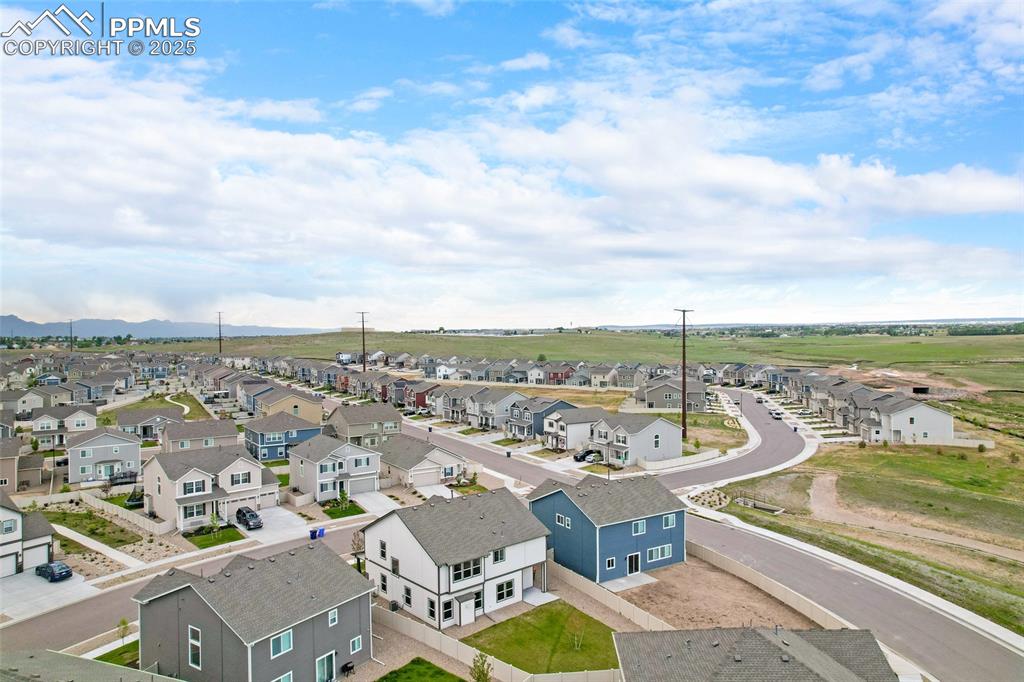Image 48 of 50: Aerial perspective of suburban area