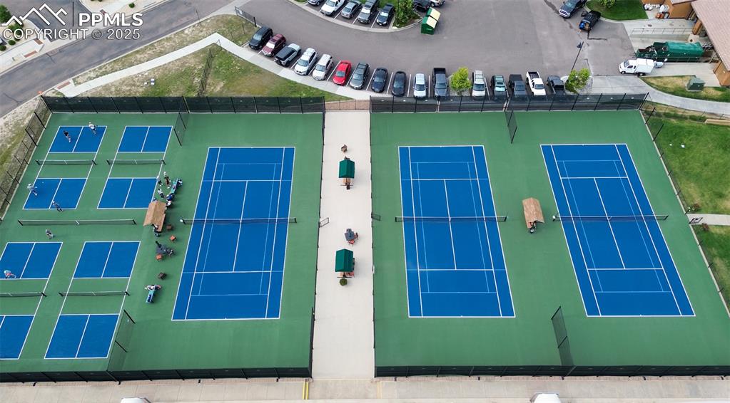 Image 44 of 50: Aerial view of Flying Horse tennis courts